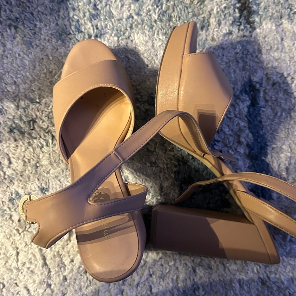 47. Tan Platform Heels - image 2
